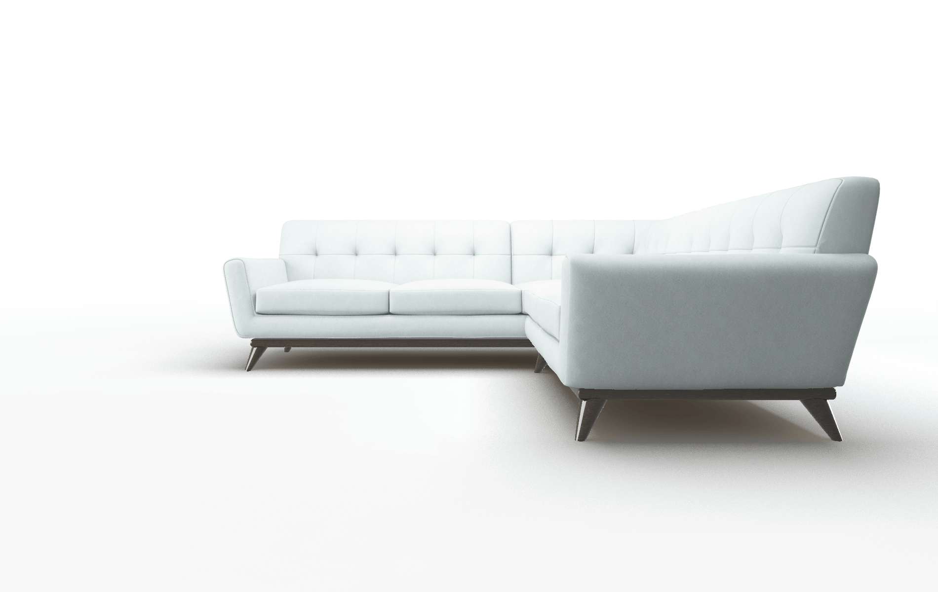 Brussels Clyde Cornflower Sectional espresso legs 1