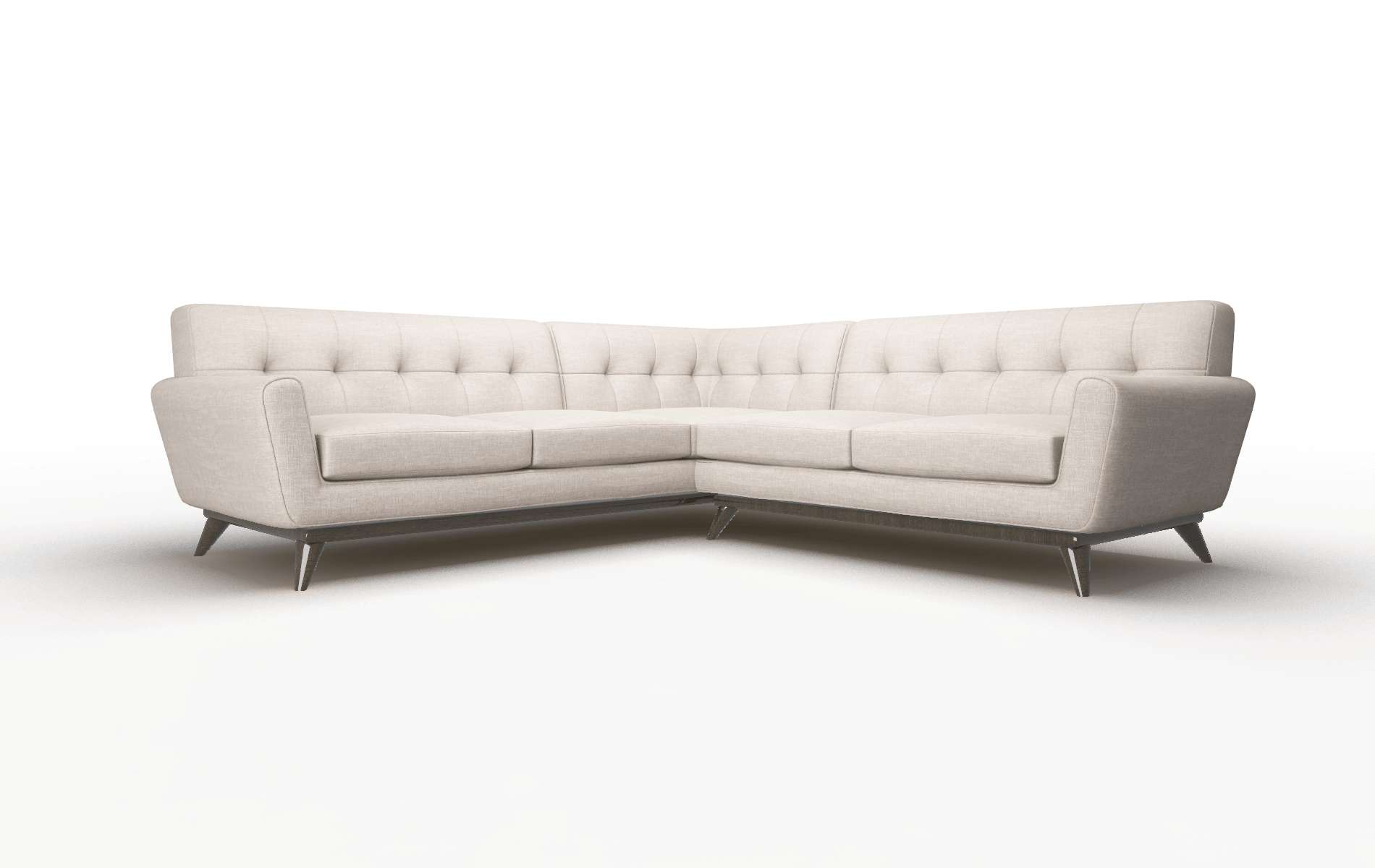 Brussels Clyde Dolphin Sectional espresso legs 2