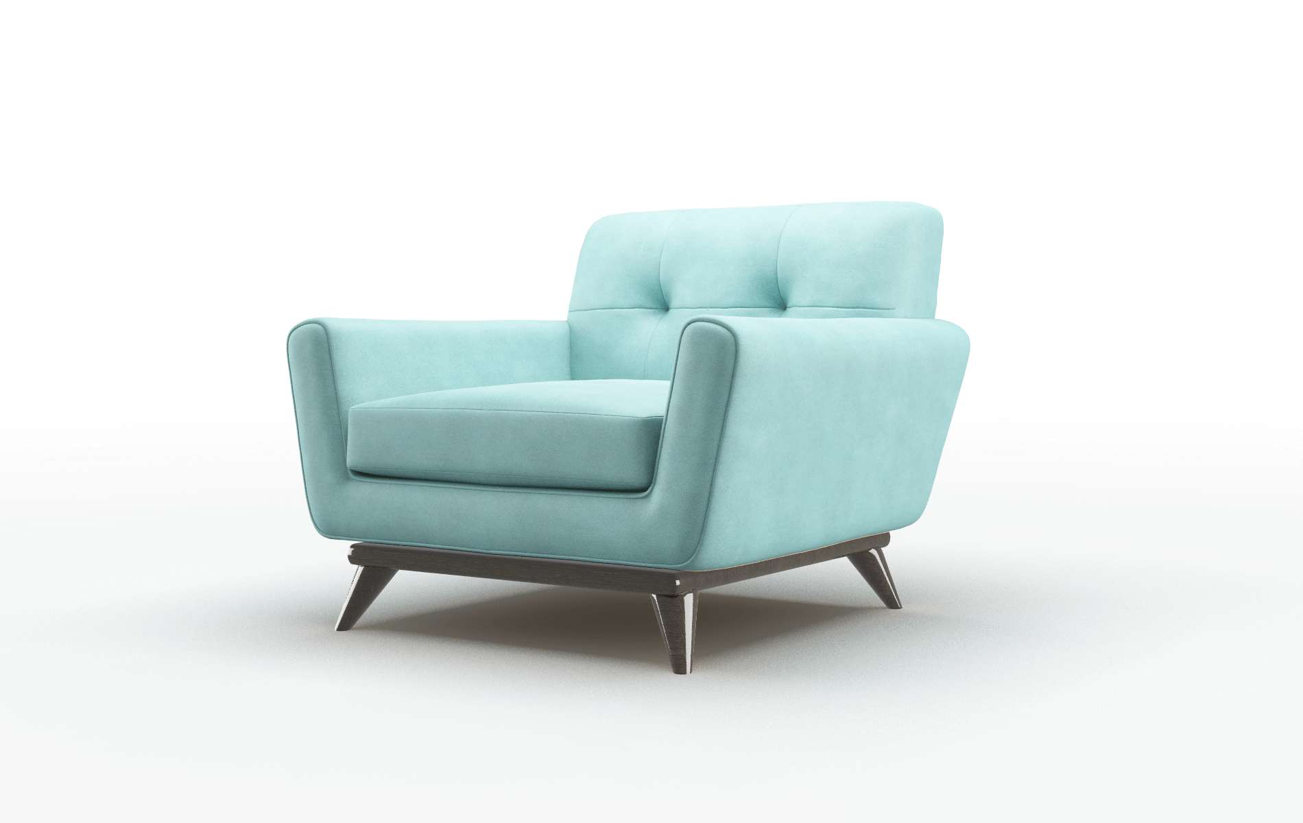 Brussels Curious Turquoise Chair espresso legs 4