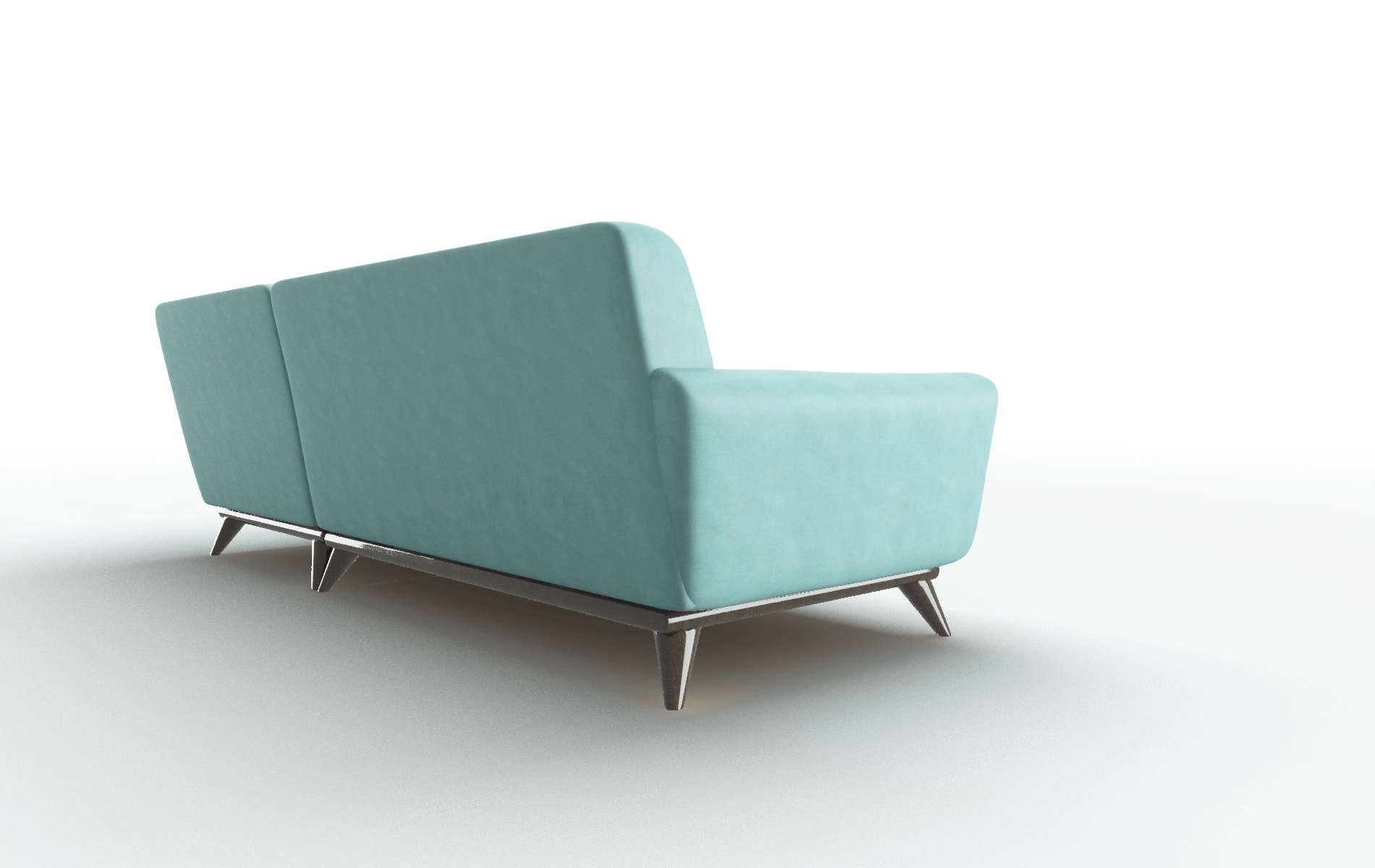 Brussels Curious Turquoise Panel espresso legs 5