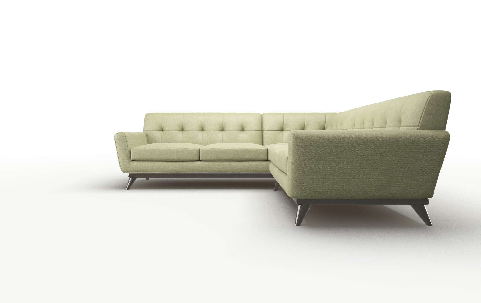 Brussels Durham Lime Sectional espresso legs 1