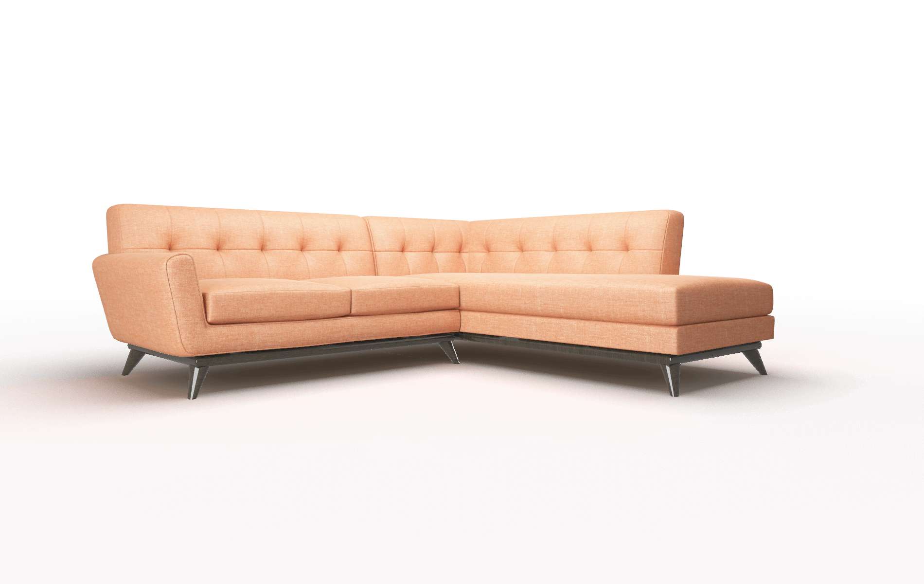 Brussels Durham Tangerine Panel espresso legs 2