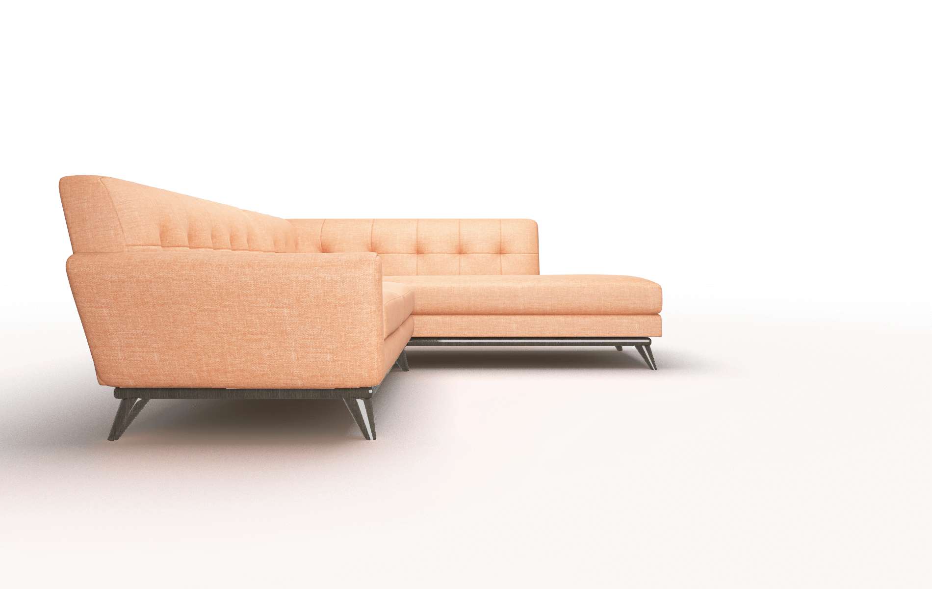 Brussels Durham Tangerine Panel espresso legs 3