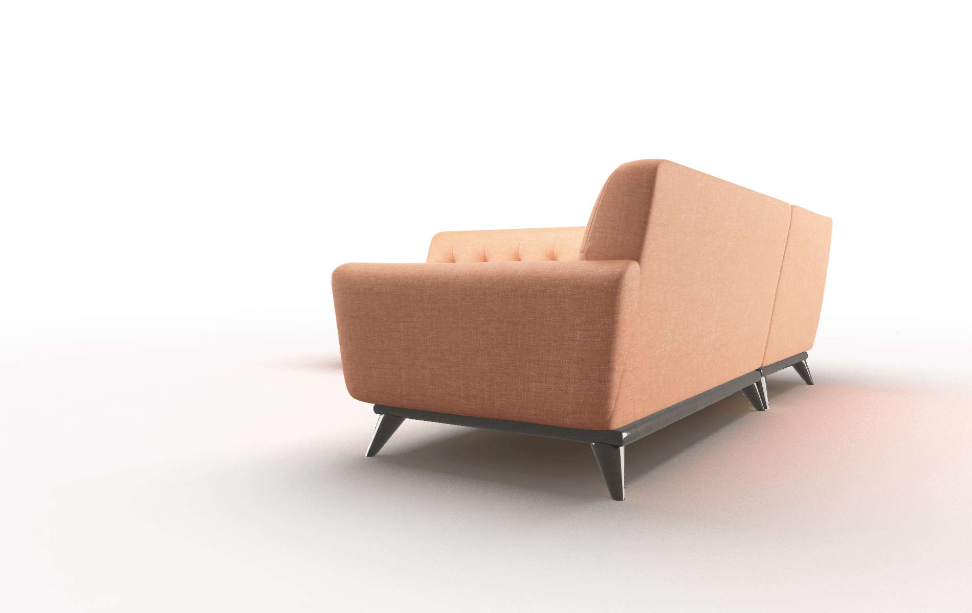 Brussels Durham Tangerine Sectional espresso legs 4