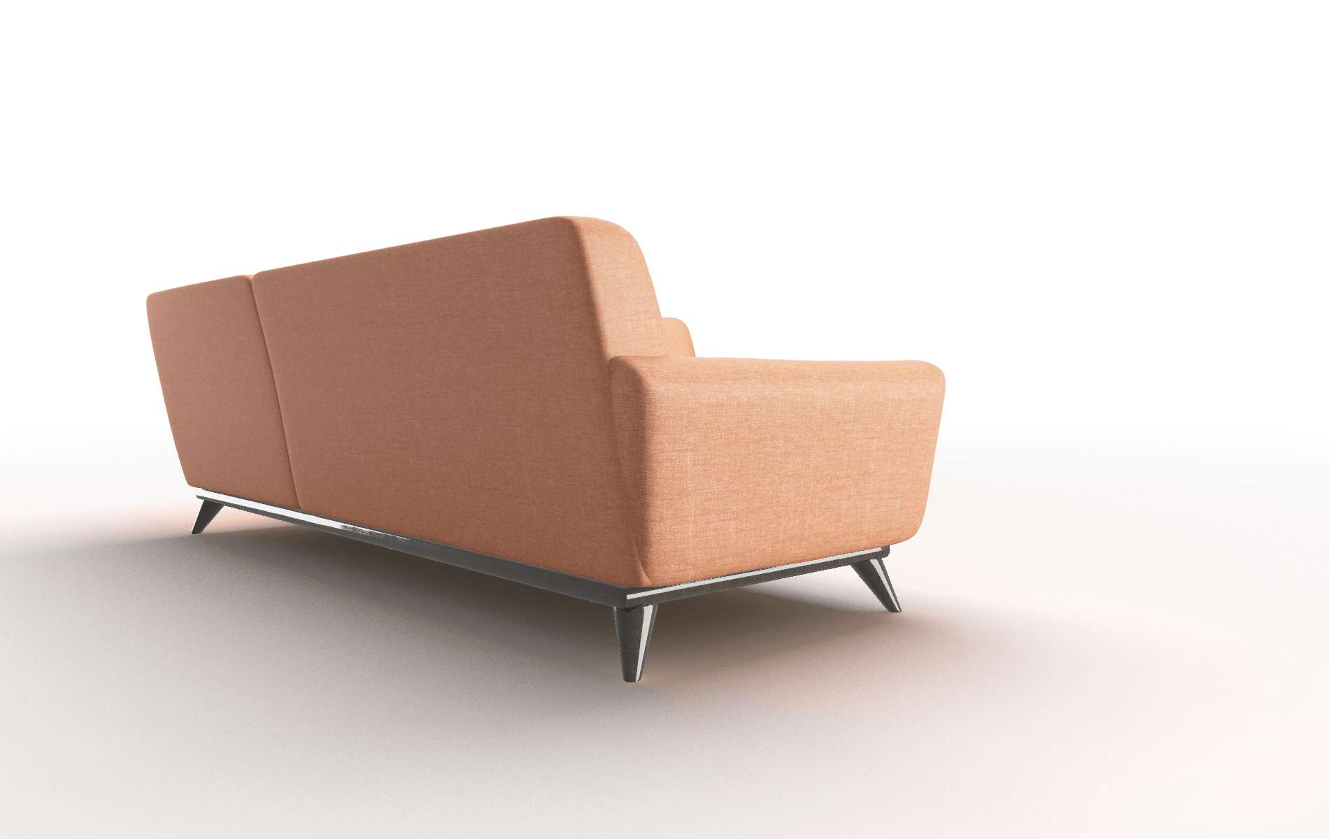 Brussels Durham Tangerine Sectional espresso legs 5
