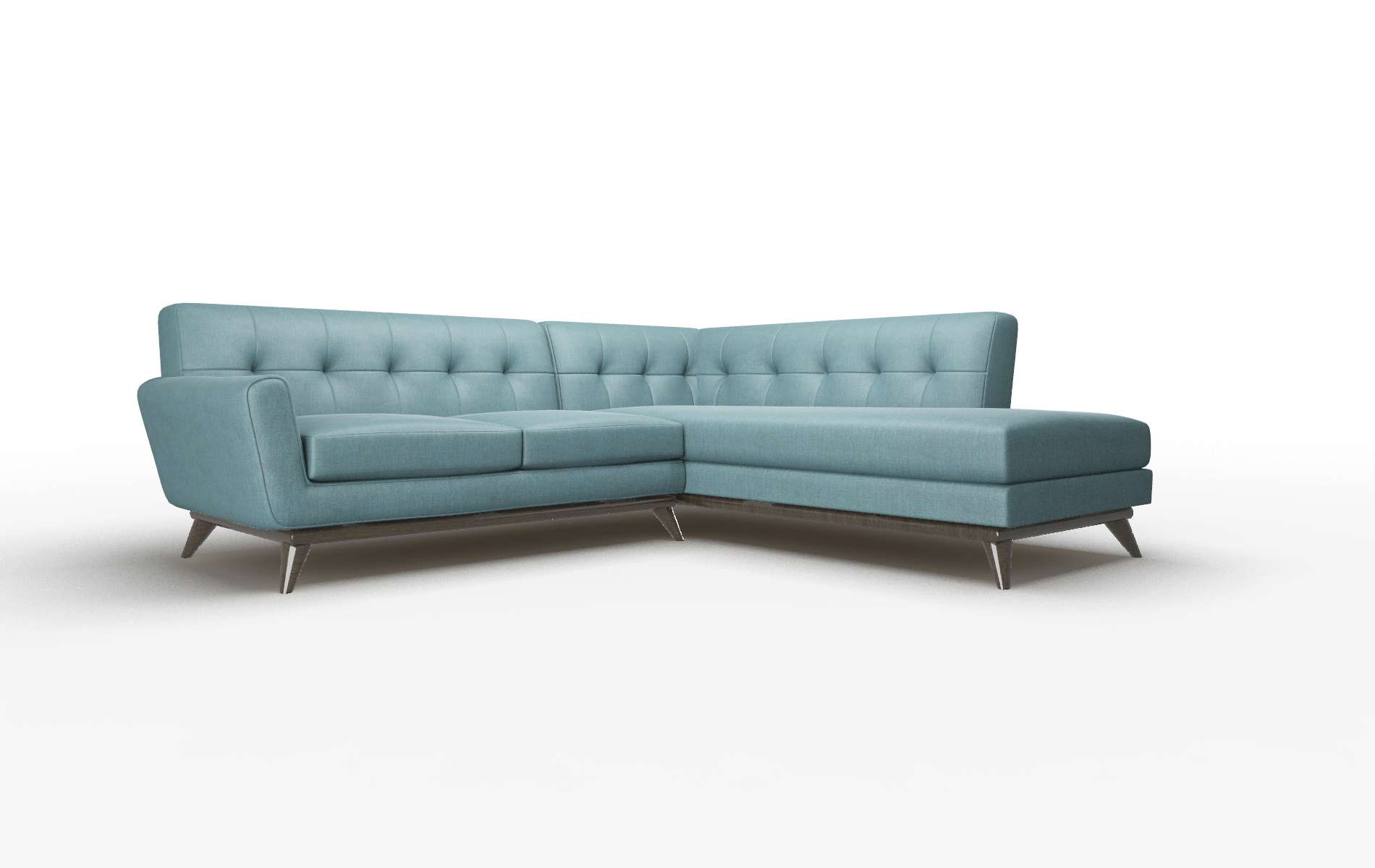 Brussels Elliot Teal Panel espresso legs 2