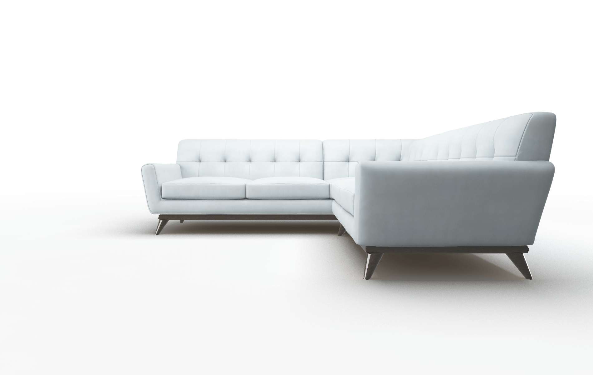 Brussels Hathaway aqua Sectional Espresso Legs  1