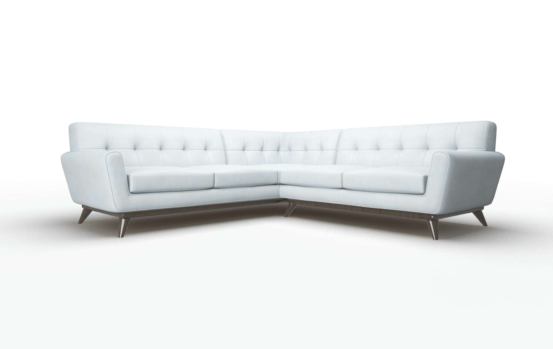Brussels Hathaway Aqua Sectional espresso legs 2