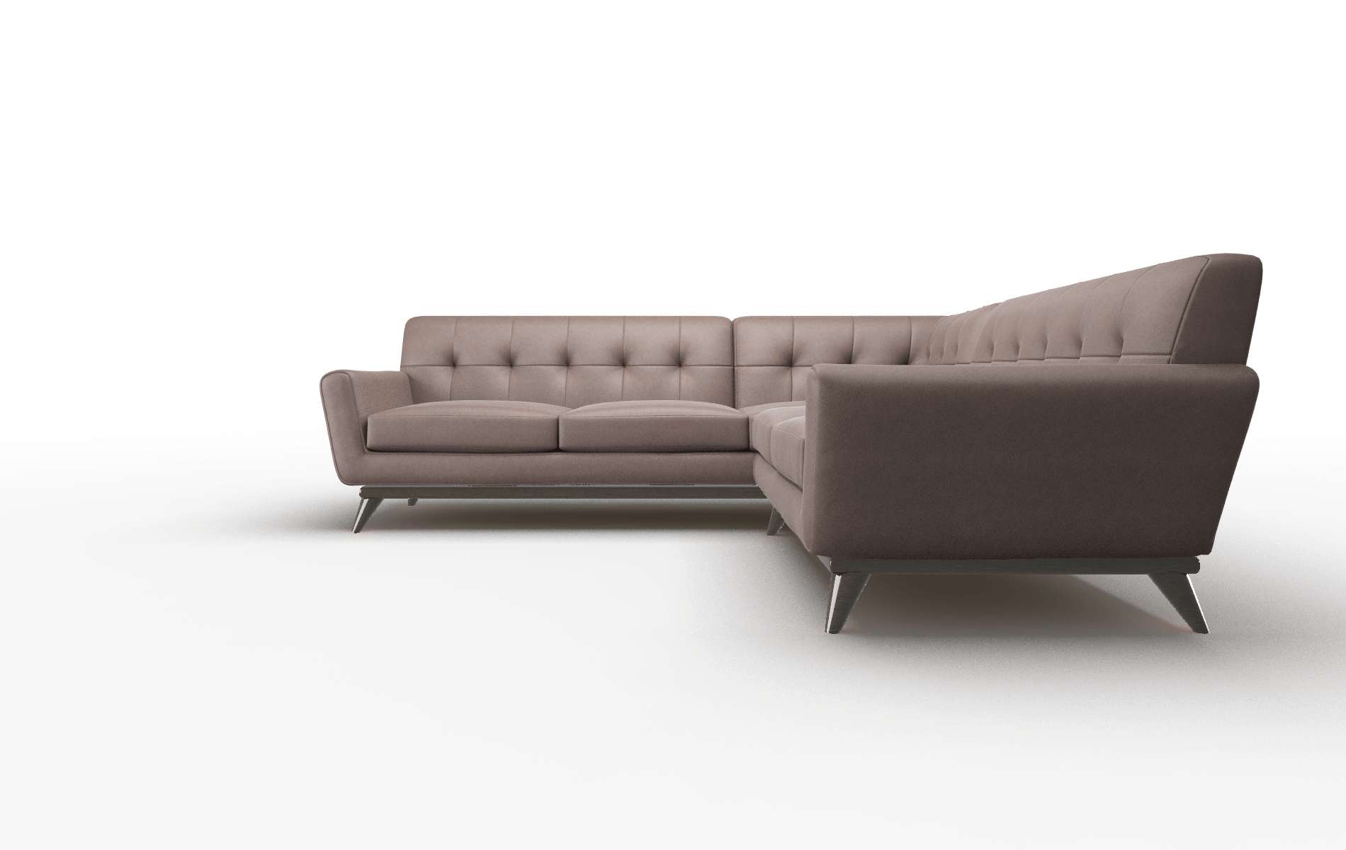 Brussels Insight Cafe Sectional espresso legs 1
