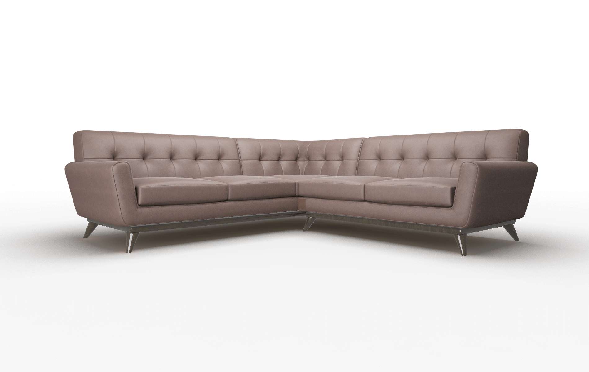 Brussels Insight Cafe Sectional espresso legs 2