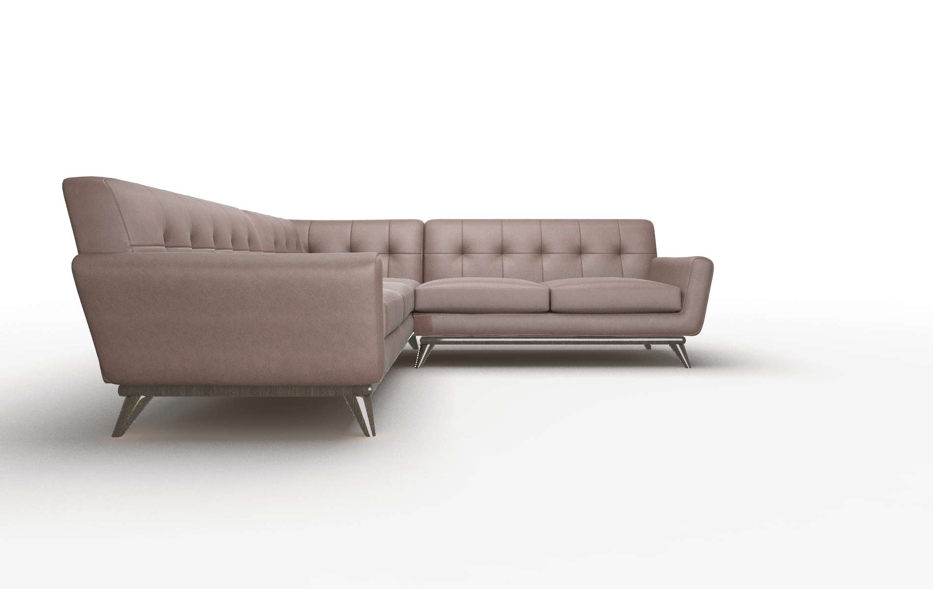 Brussels Insight Cafe Sectional espresso legs 3