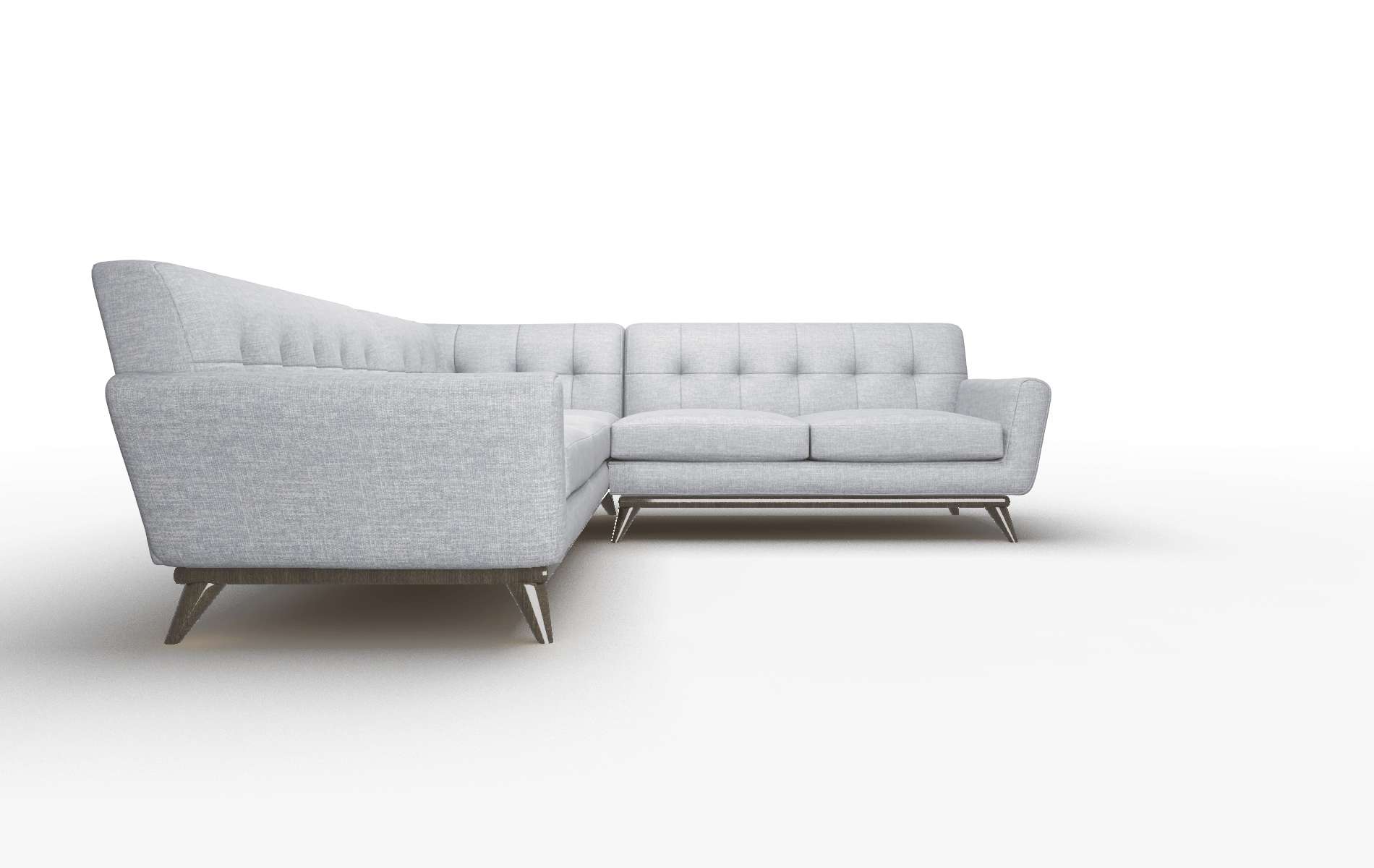 Brussels Keylargo Ash Sectional espresso legs 3