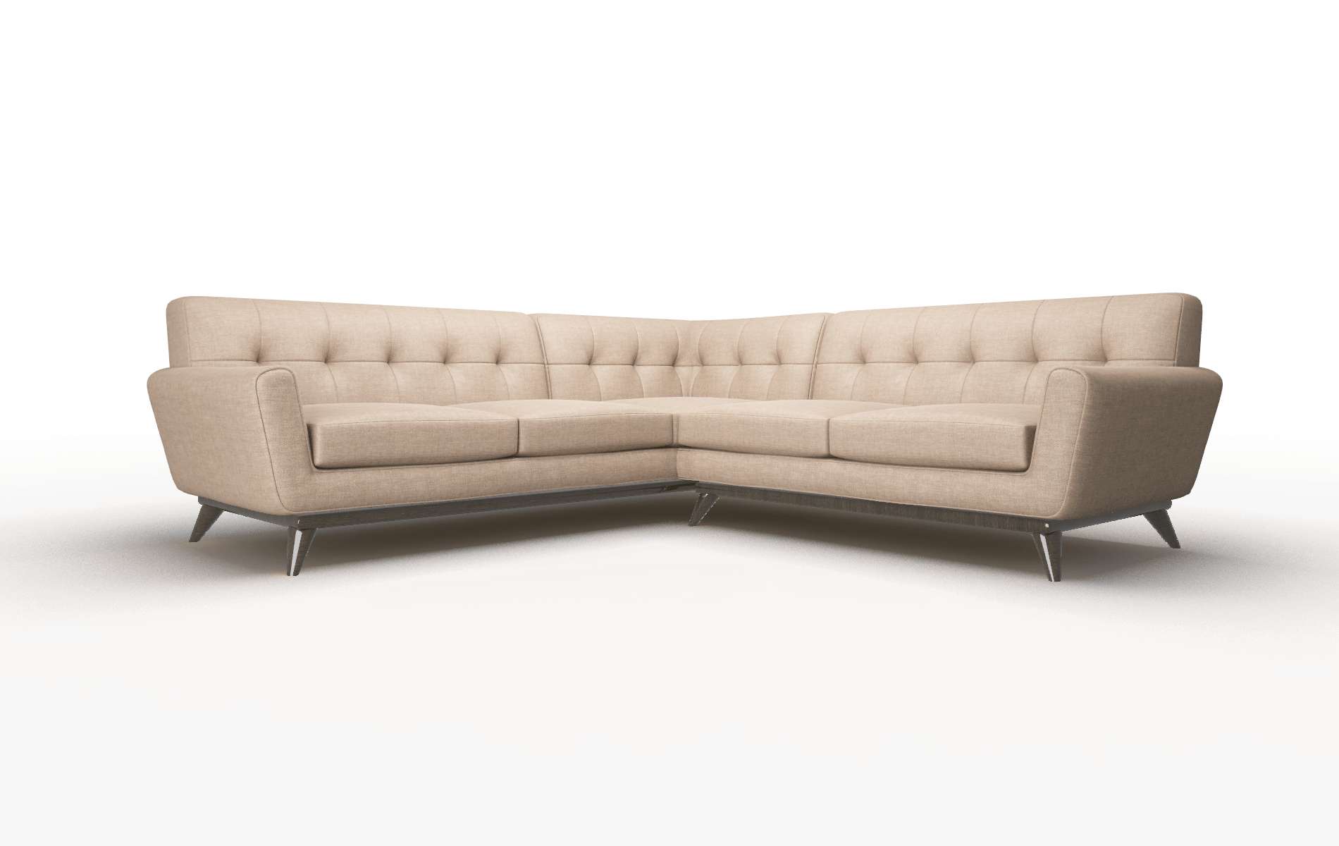 Brussels Keylargo Mink Sectional espresso legs 2