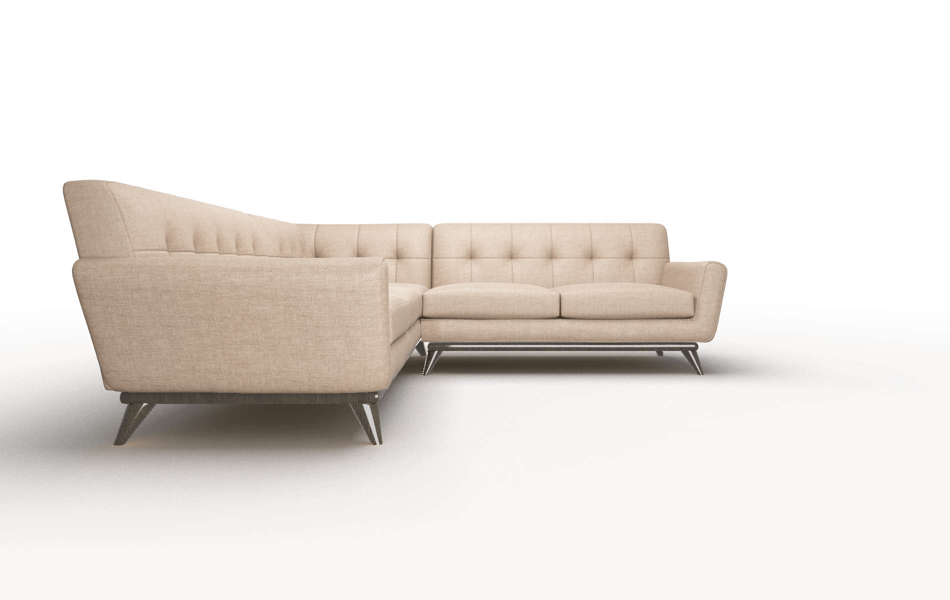 Brussels Keylargo Mink Sectional espresso legs 3