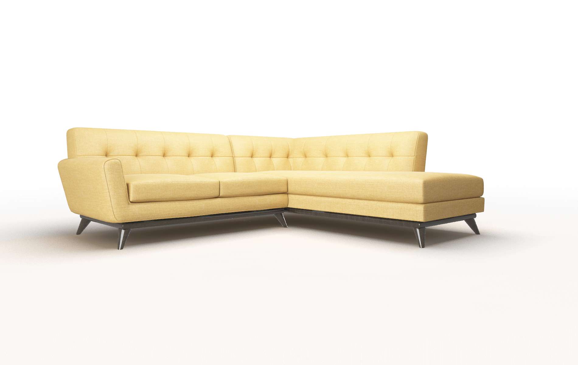 Brussels Leslie Saffron Panel espresso legs 2