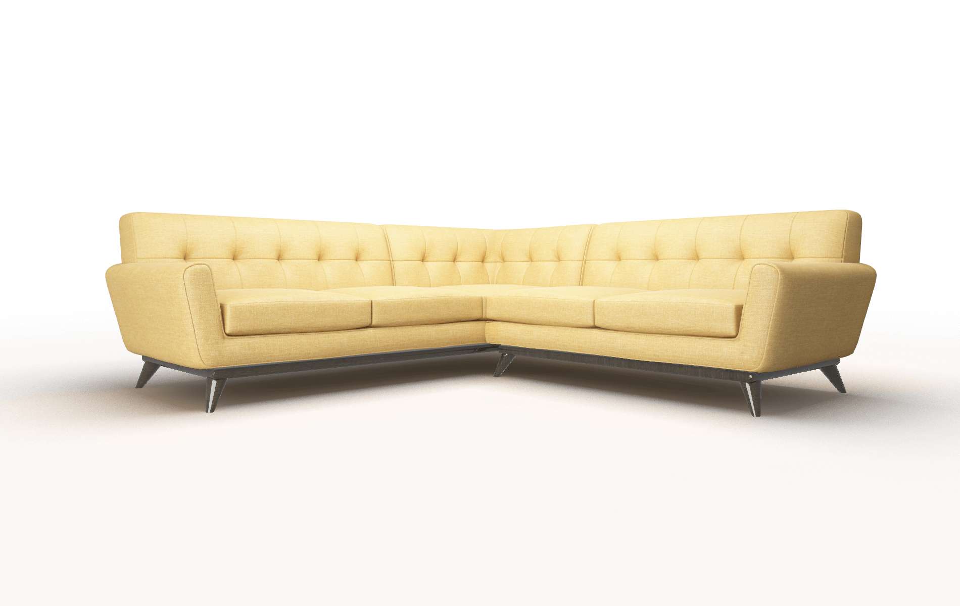 Brussels Leslie Saffron Sectional espresso legs 2