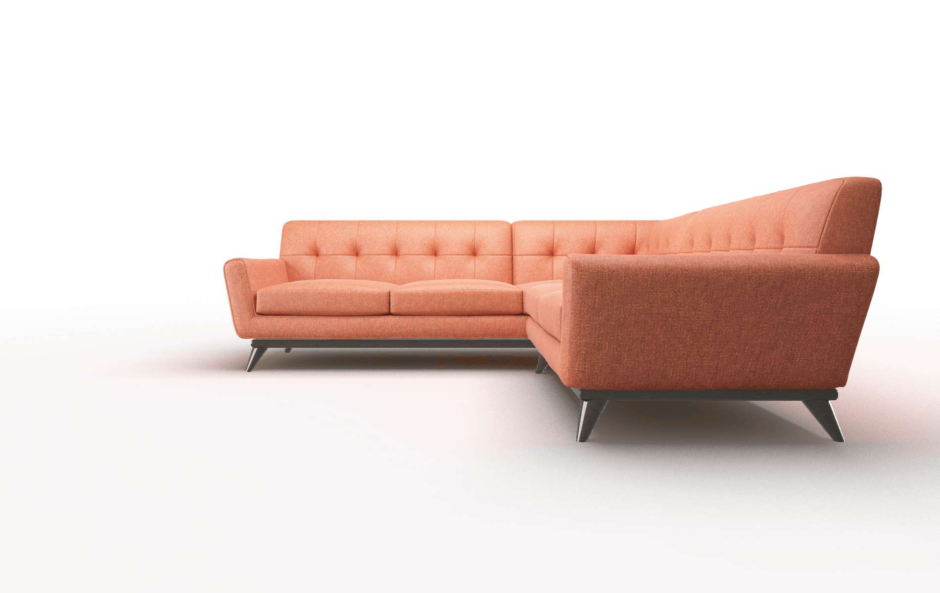 Brussels Notion Tang Sectional espresso legs