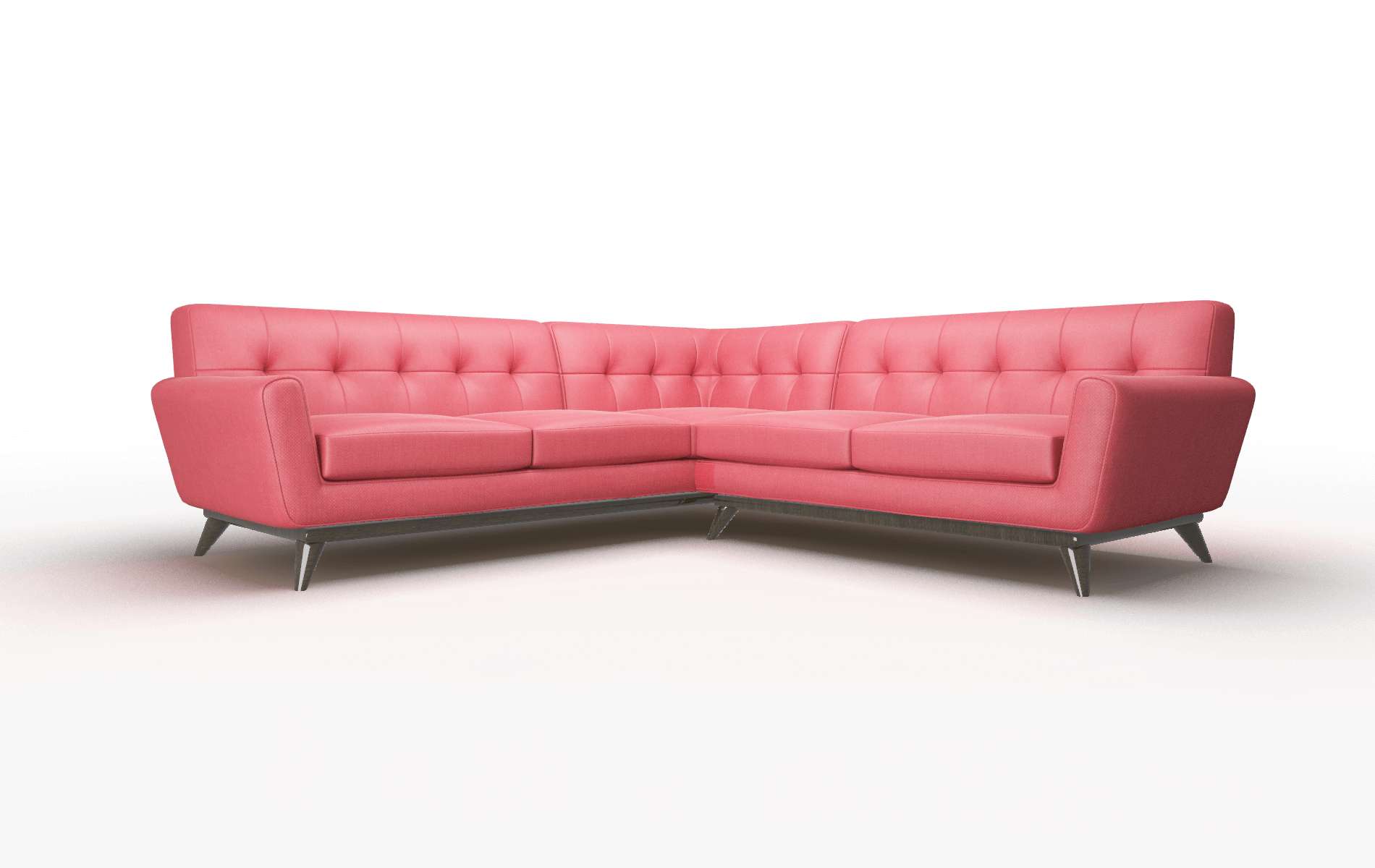 Brussels Pauline Ruby Sectional espresso legs 2