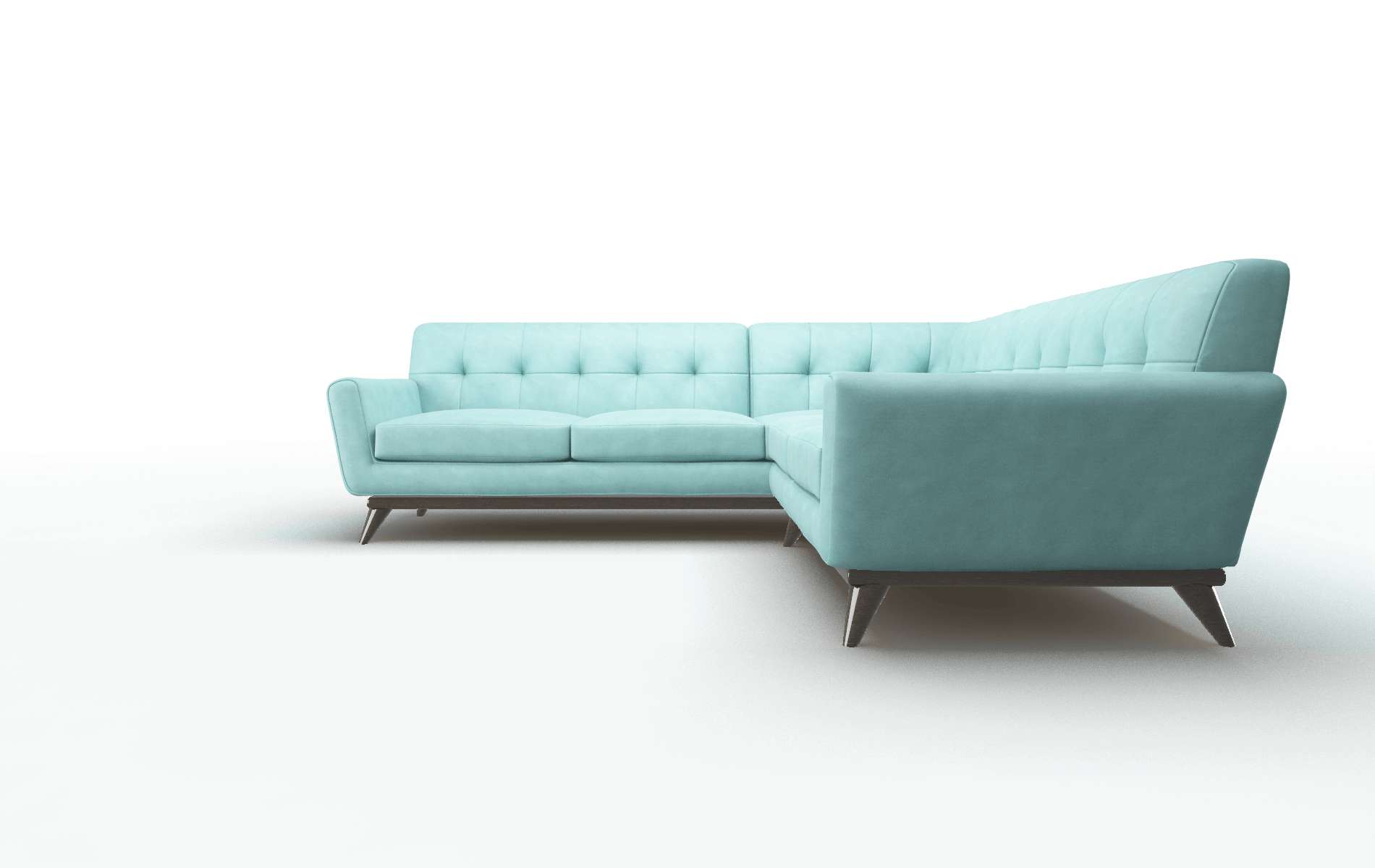 Brussels Portland Mercury Sectional espresso legs 1