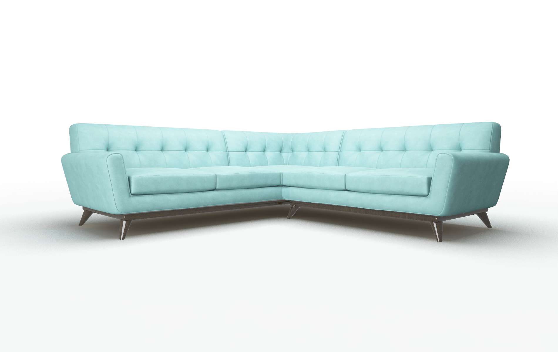 Brussels Portland Mercury Sectional espresso legs 2
