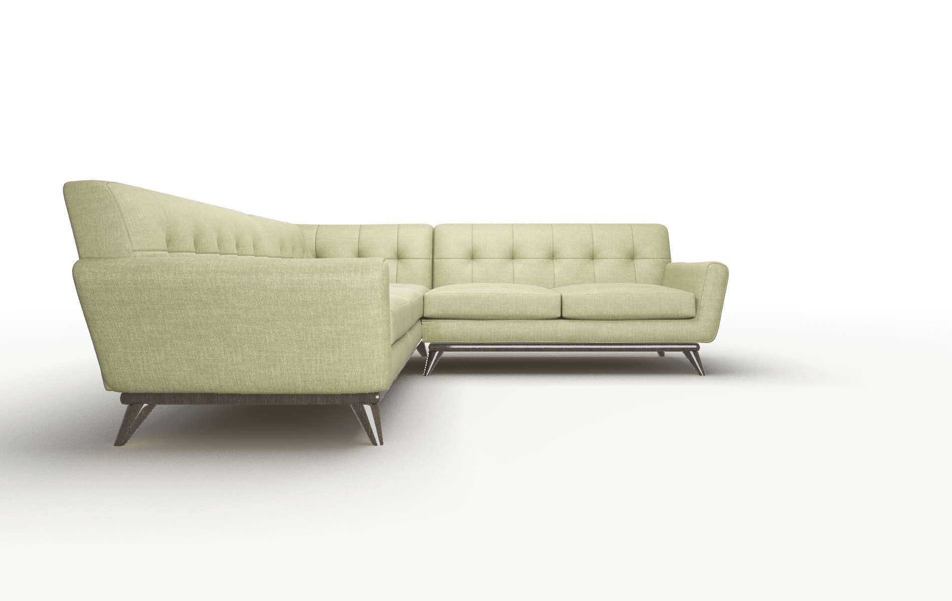 Brussels Rocket Evergreen Sectional espresso legs 3