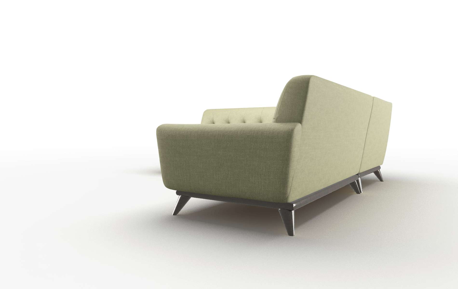 Brussels Rocket Evergreen Sectional espresso legs 4