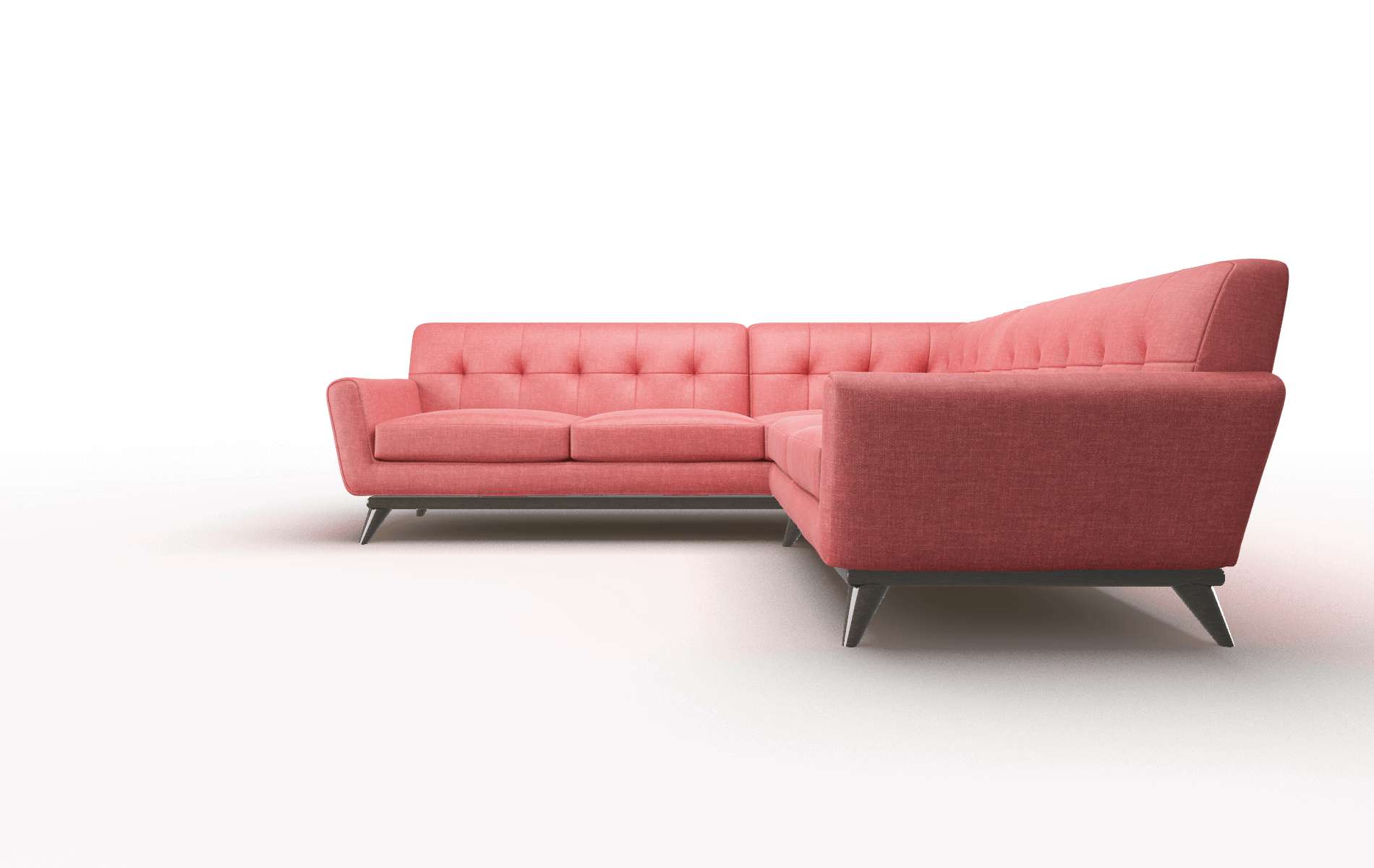 Brussels Royale Berry Sectional espresso legs