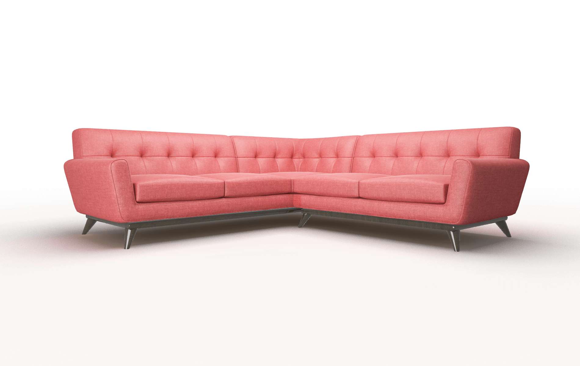 Brussels Royale Berry Sectional espresso legs 2
