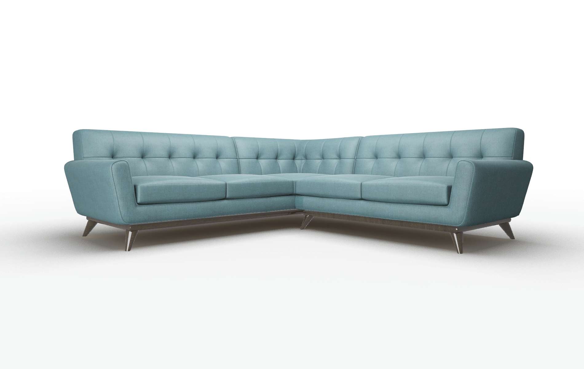 Brussels Simplex Blue_moon Sectional espresso legs 2