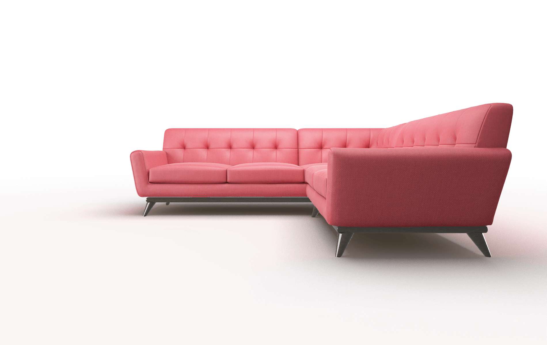 Brussels Sorrento Berry Sectional espresso legs 1