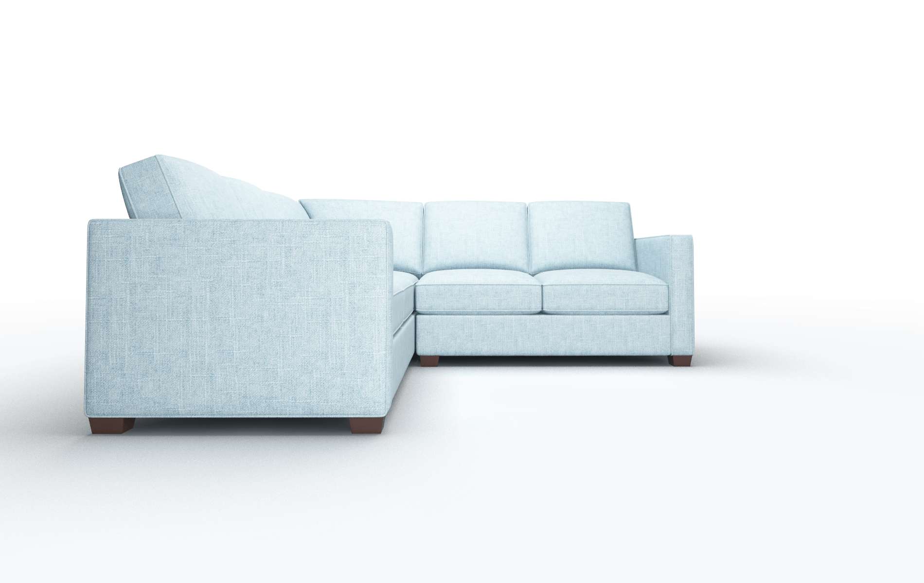 Calgary Atlas Turquoise Sectional espresso legs 2