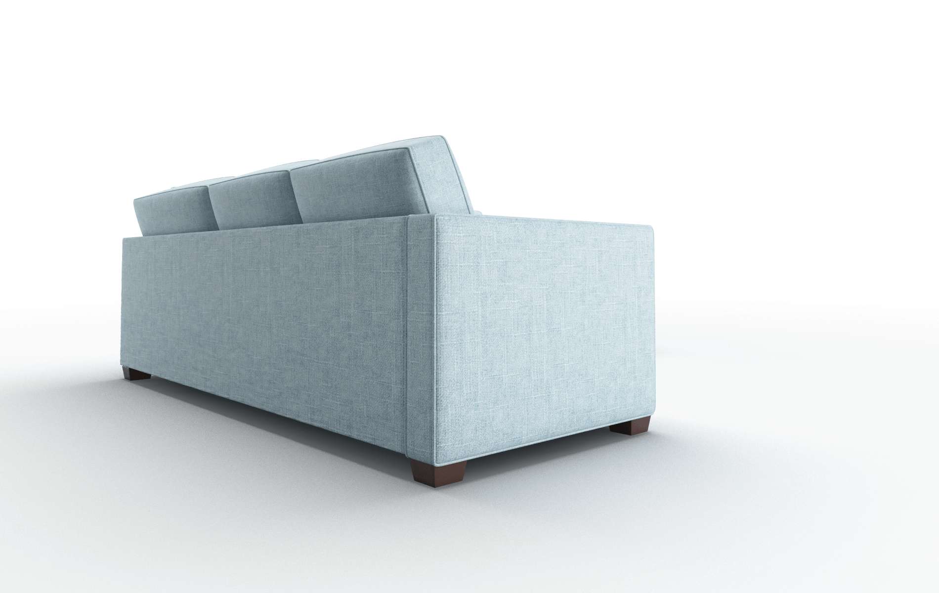 Calgary Atlas Turquoise Sectional espresso legs 3