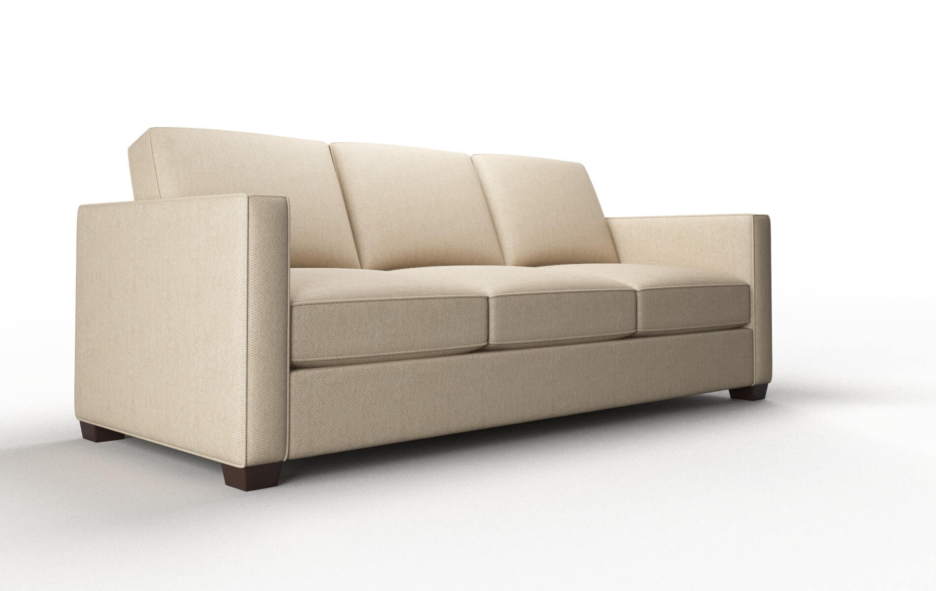 Calgary Avenger Burlap Sofa espresso legs 2