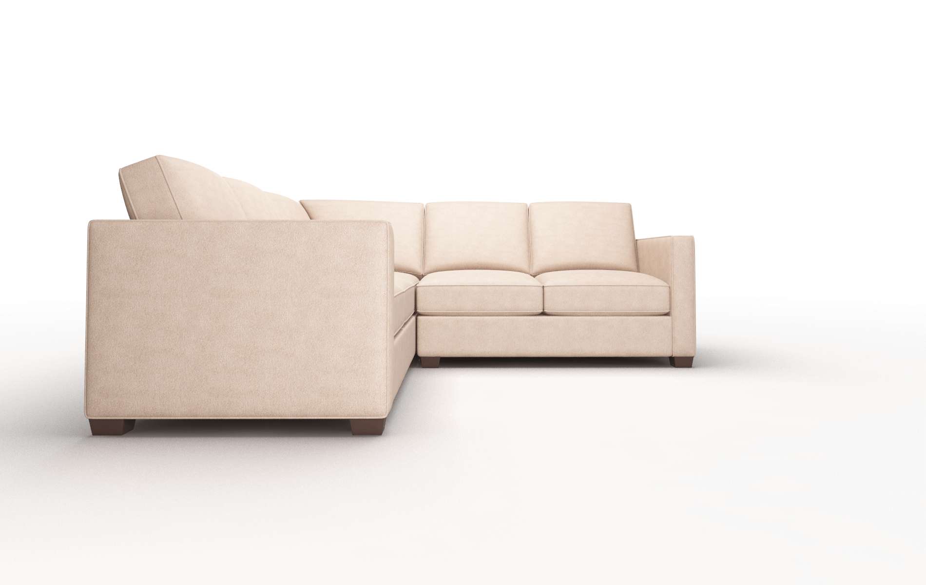 Calgary Bella Cocoa Sectional espresso legs 2
