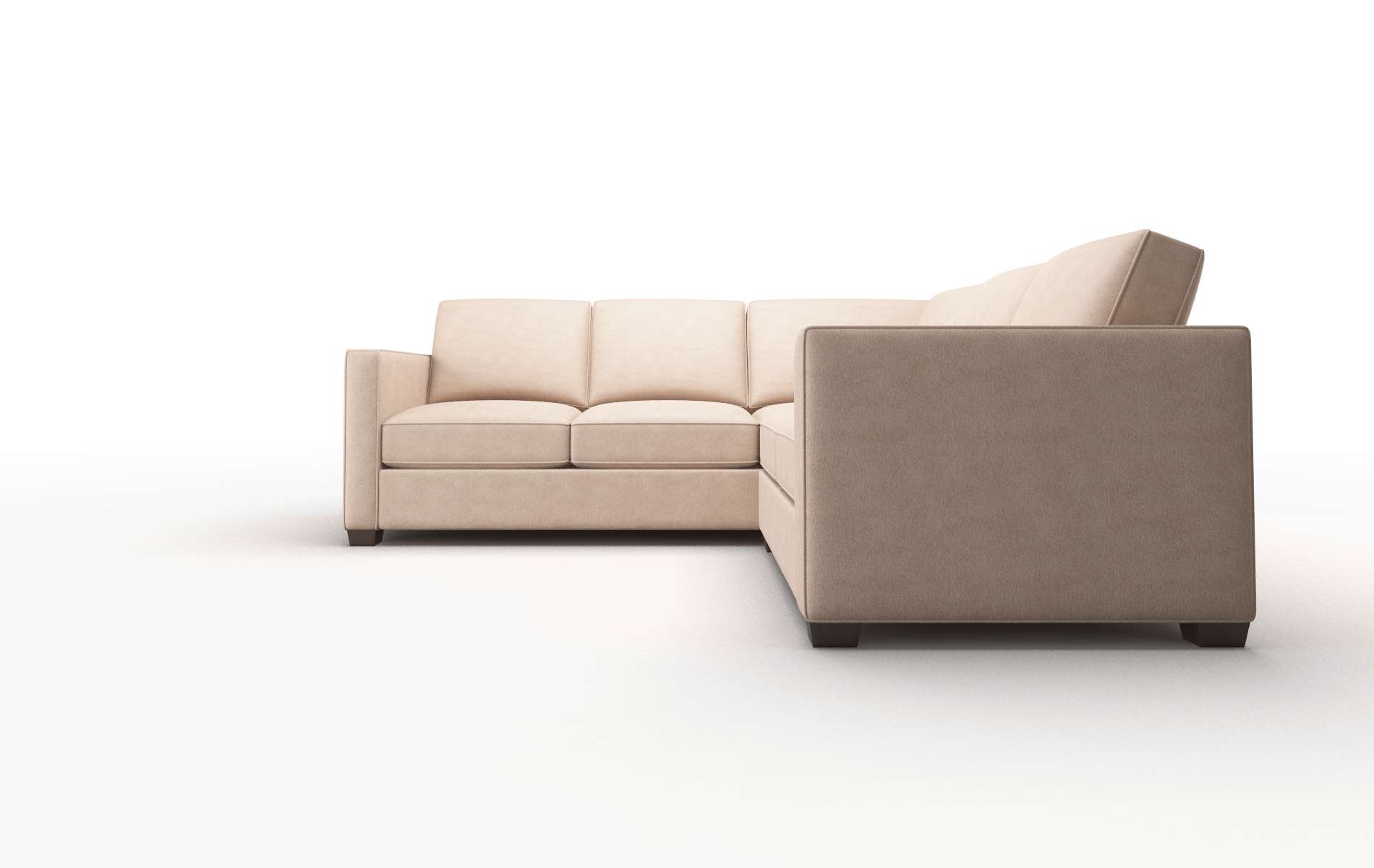 Calgary Bella Cocoa Sectional espresso legs 5