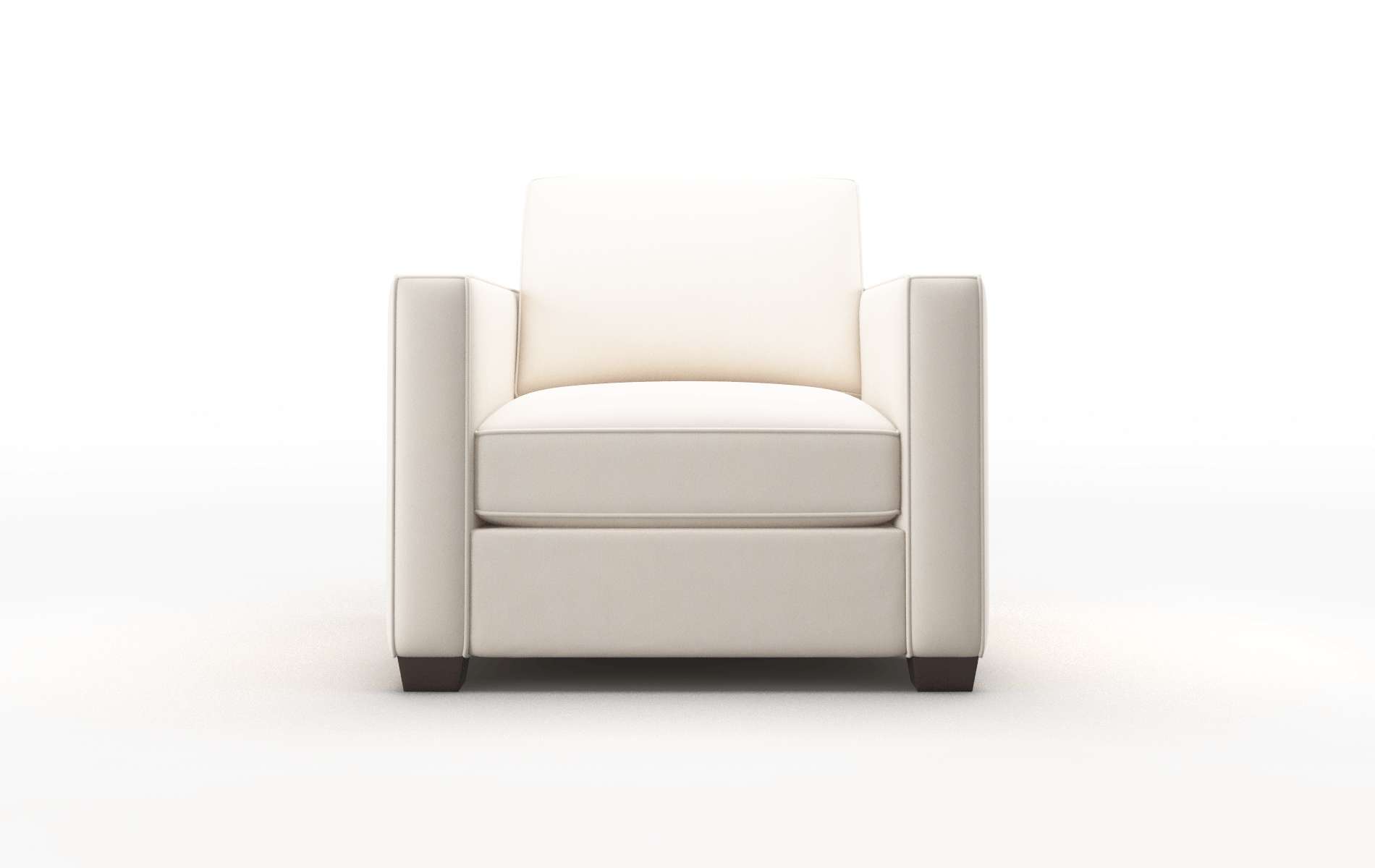 Calgary Blanche milky Chair Espresso Legs  1
