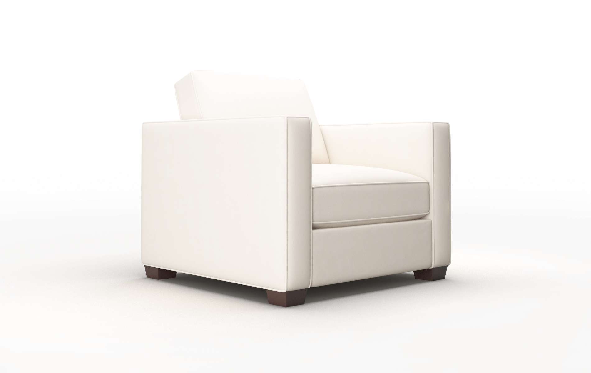 Calgary Blanche Milky Chair espresso legs 2