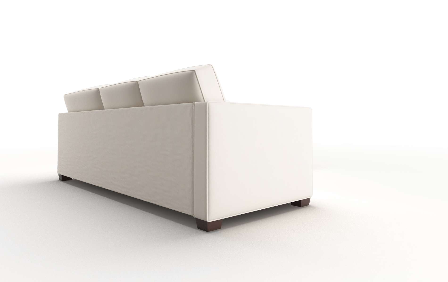 Calgary Blanche Milky Sectional espresso legs 3