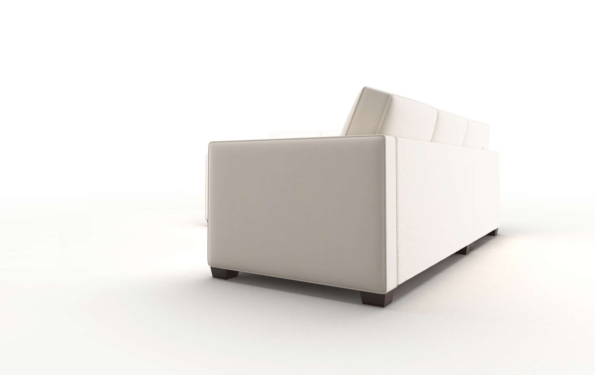 Calgary Blanche Milky Sectional espresso legs 4