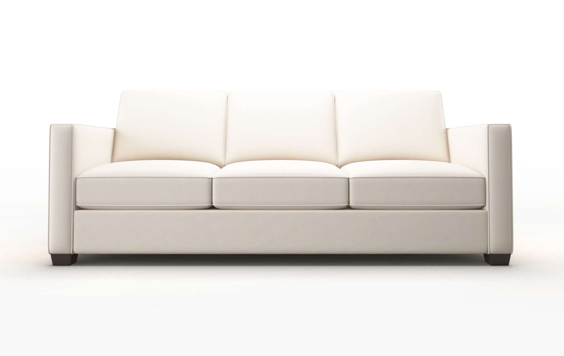 Calgary Blanche milky Sofa Espresso Legs  1