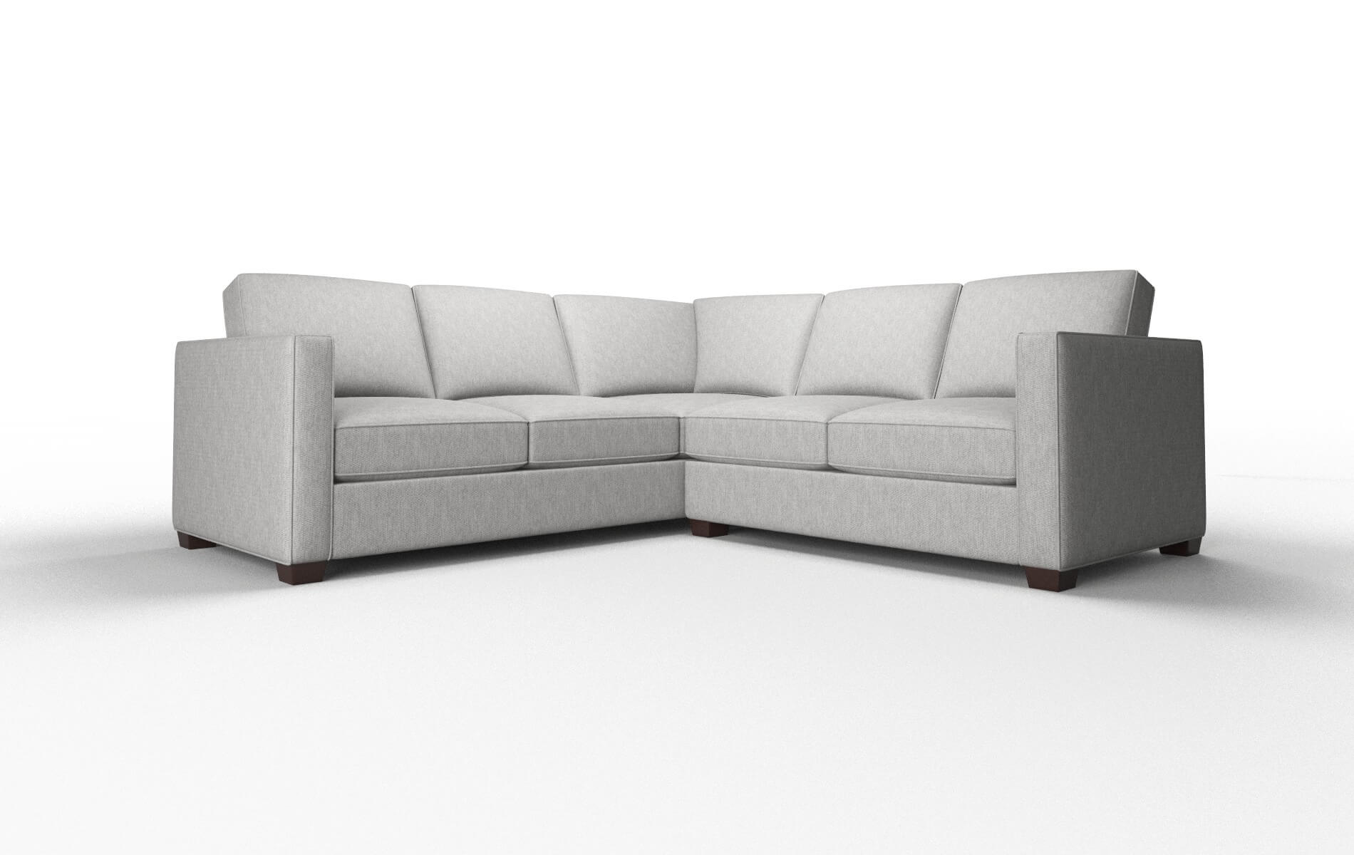 Calgary Bungalow Graphite Sectional espresso legs 1