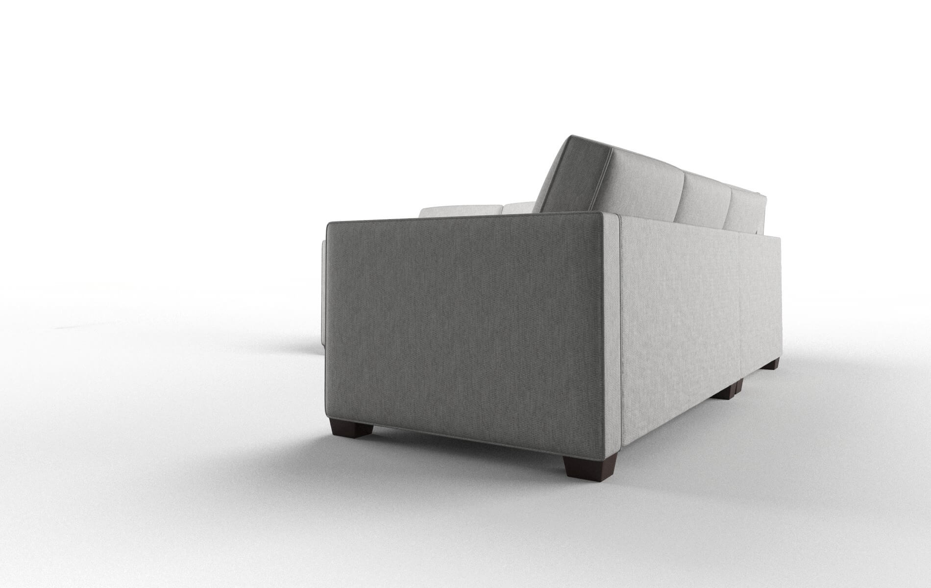 Calgary Bungalow Graphite Sectional espresso legs 4