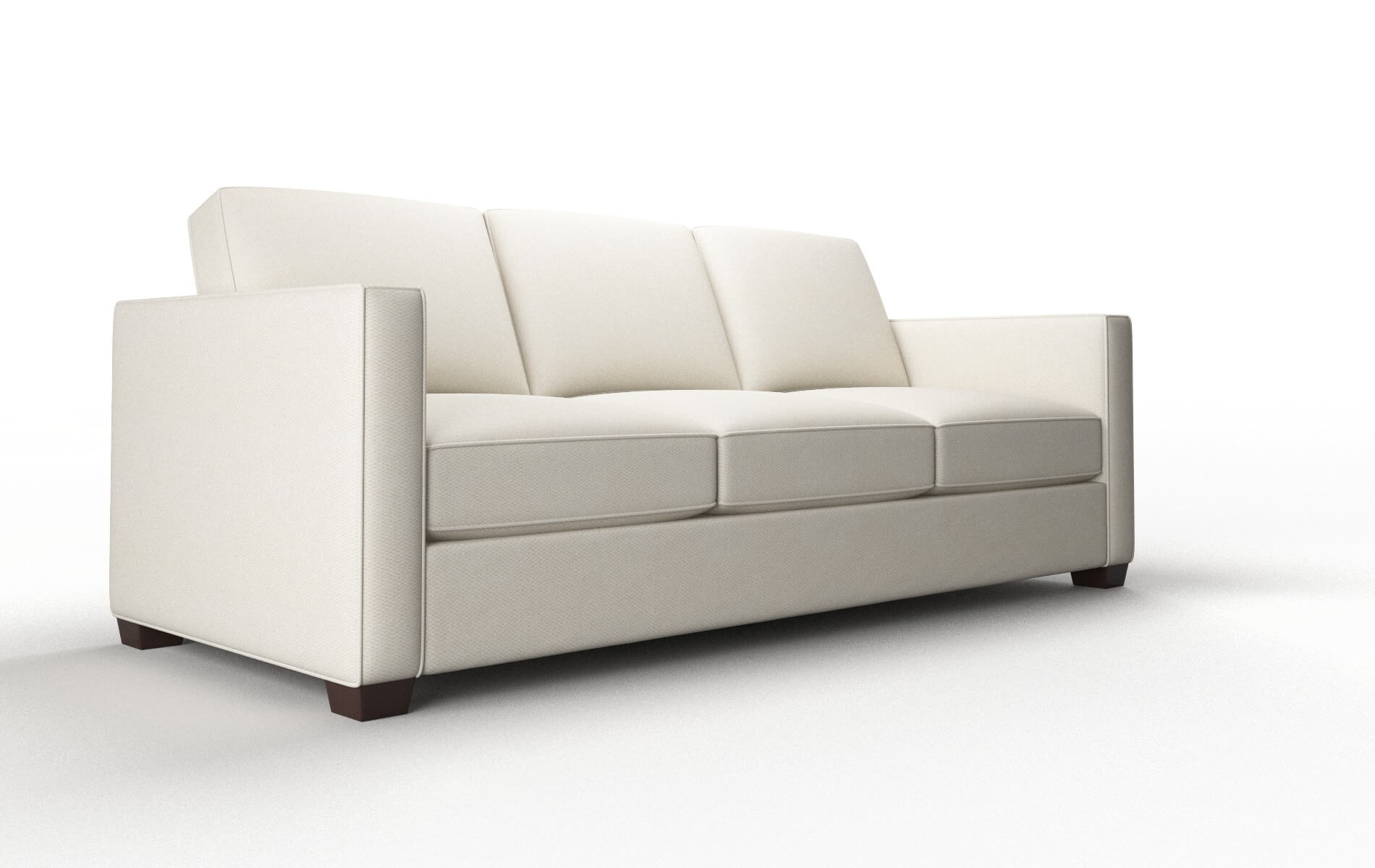 Calgary Bungalow Ivory Sofa espresso legs 2