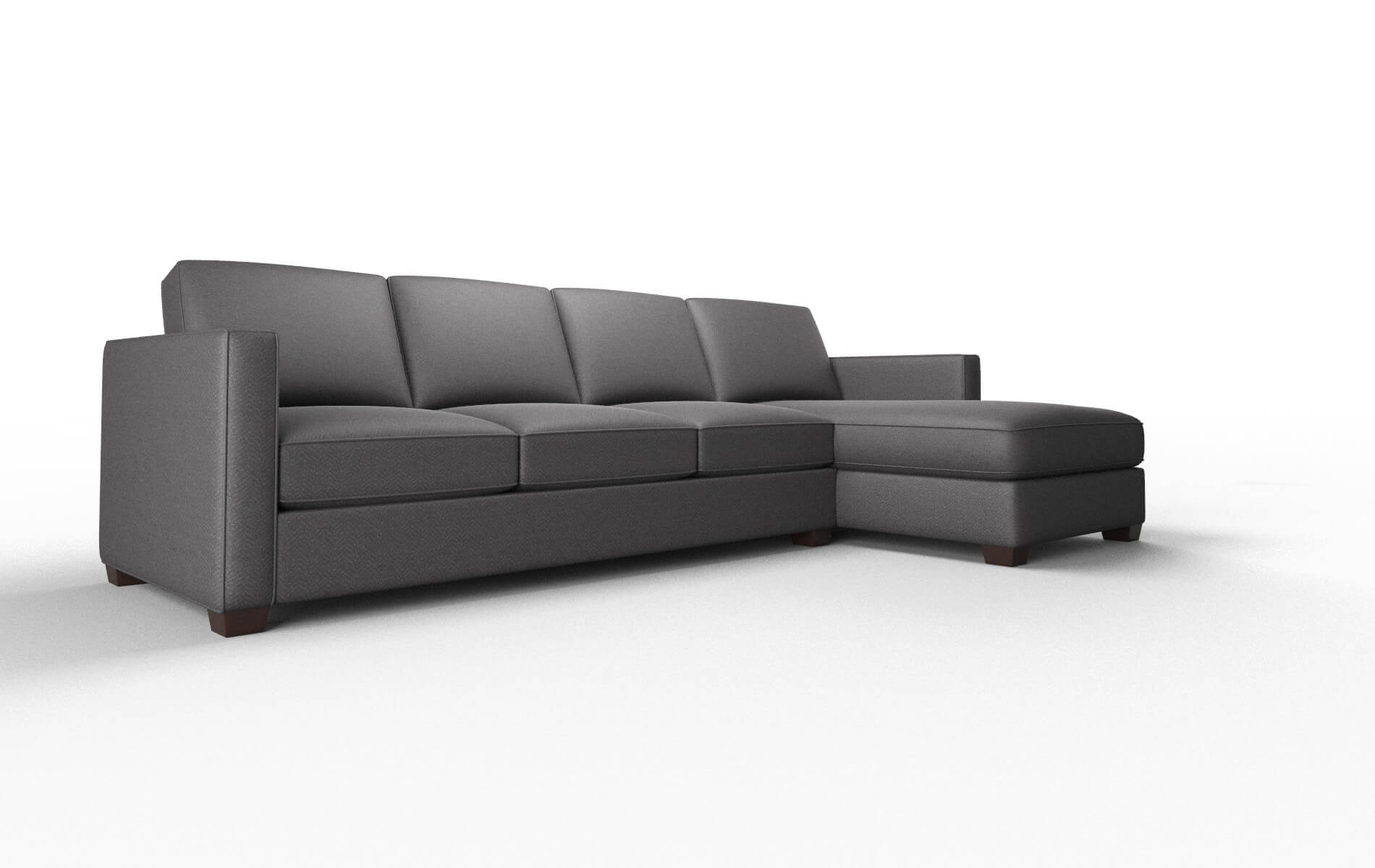 Calgary Catalina Charcoal Panel espresso legs 2