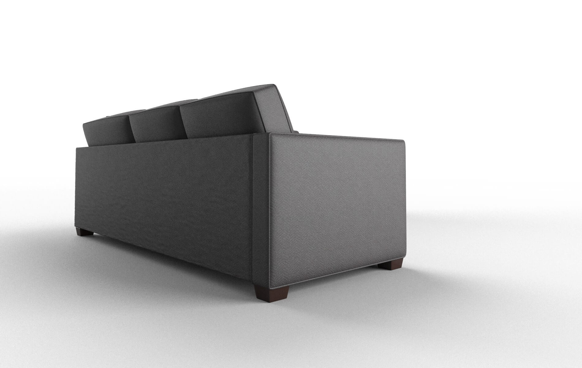 Calgary Catalina Charcoal Sectional espresso legs 3