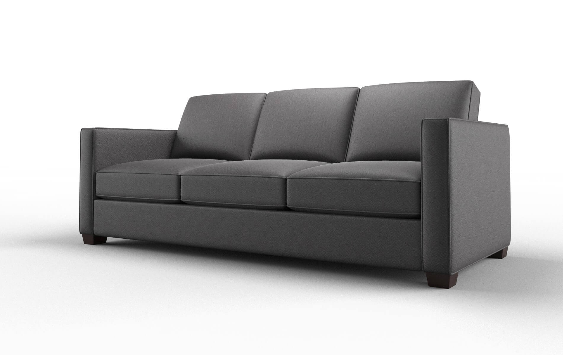 Calgary Catalina Charcoal Sofa espresso legs 4