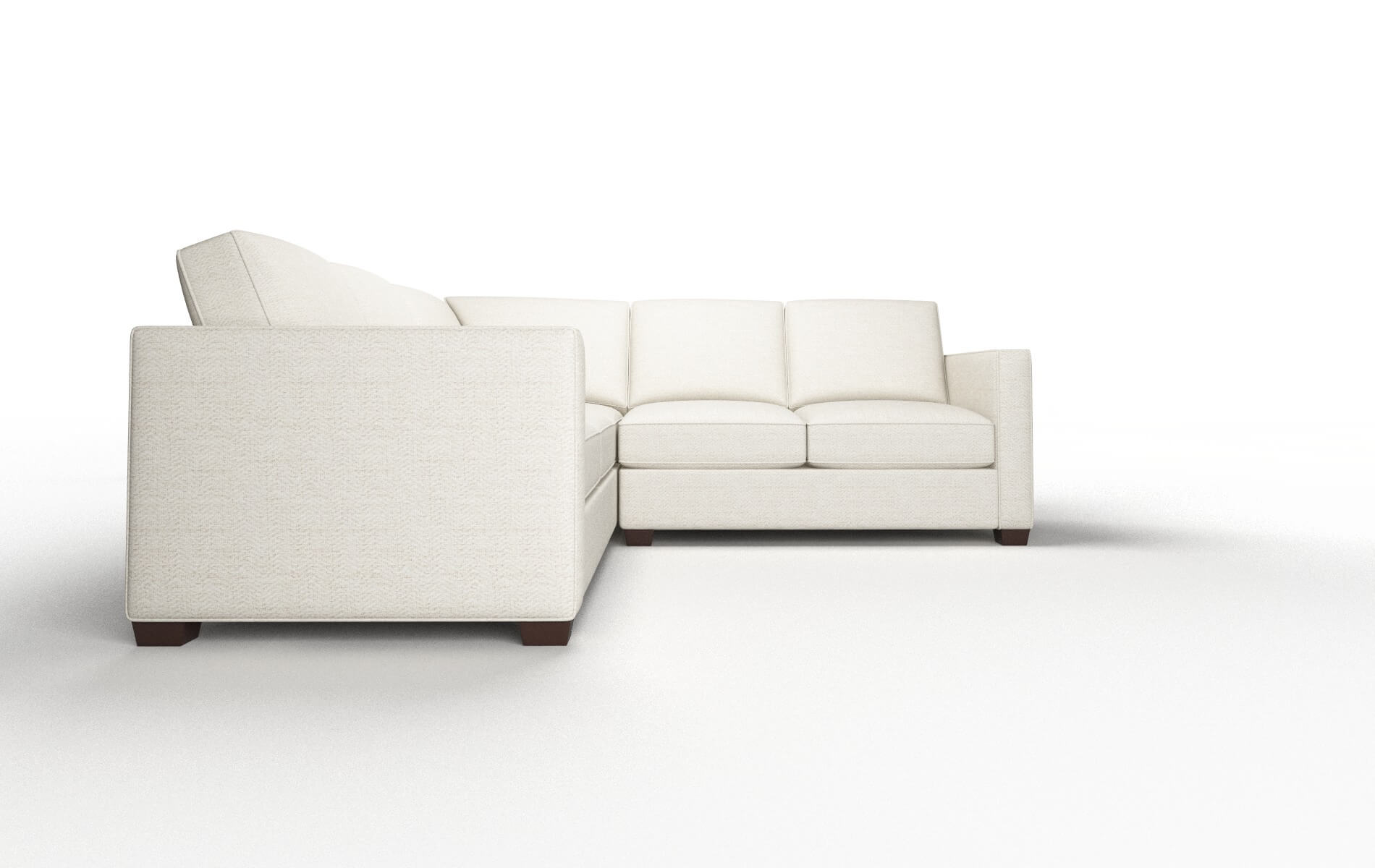Calgary Catalina Linen Sectional espresso legs 2