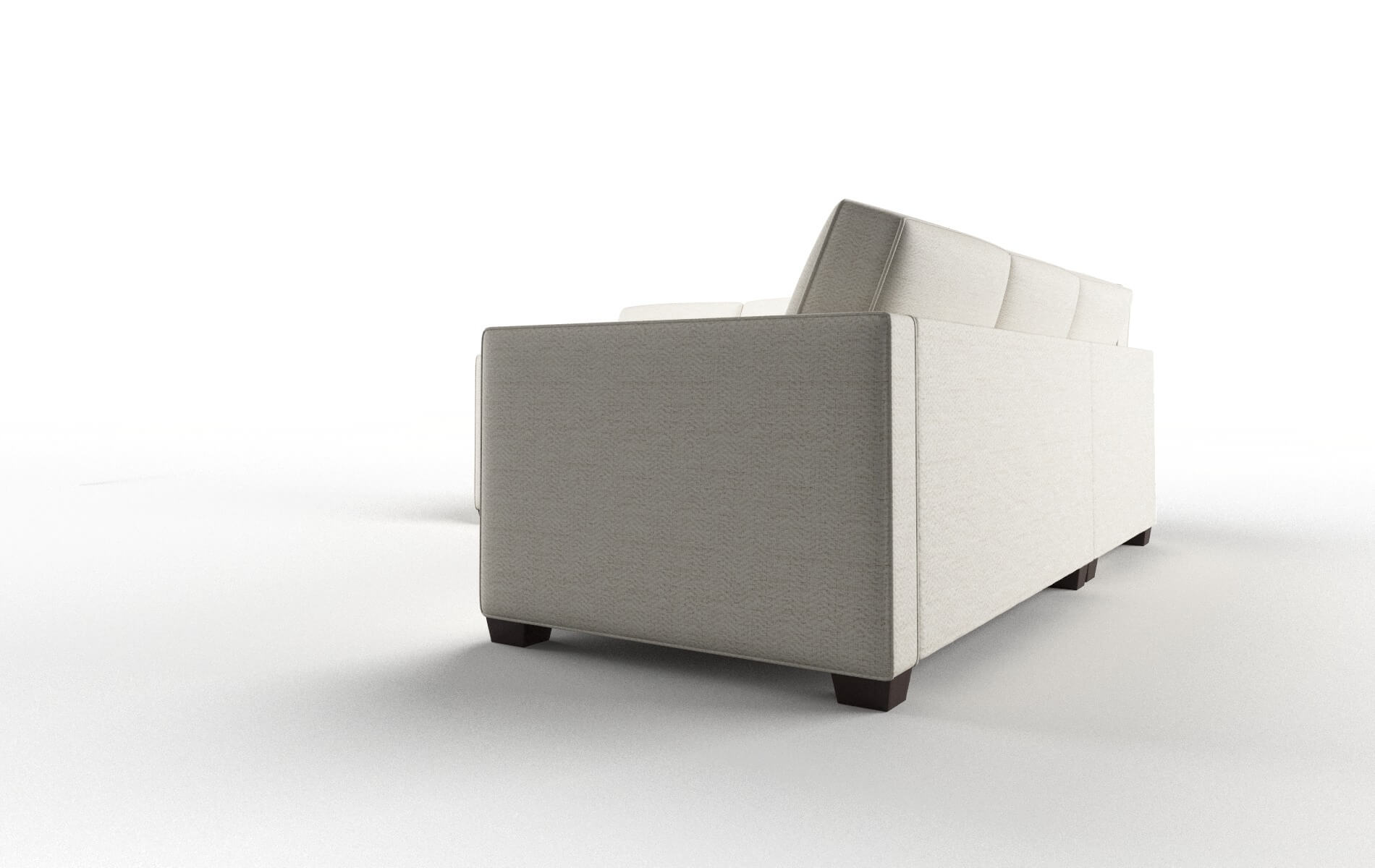 Calgary Catalina Linen Sectional espresso legs 4