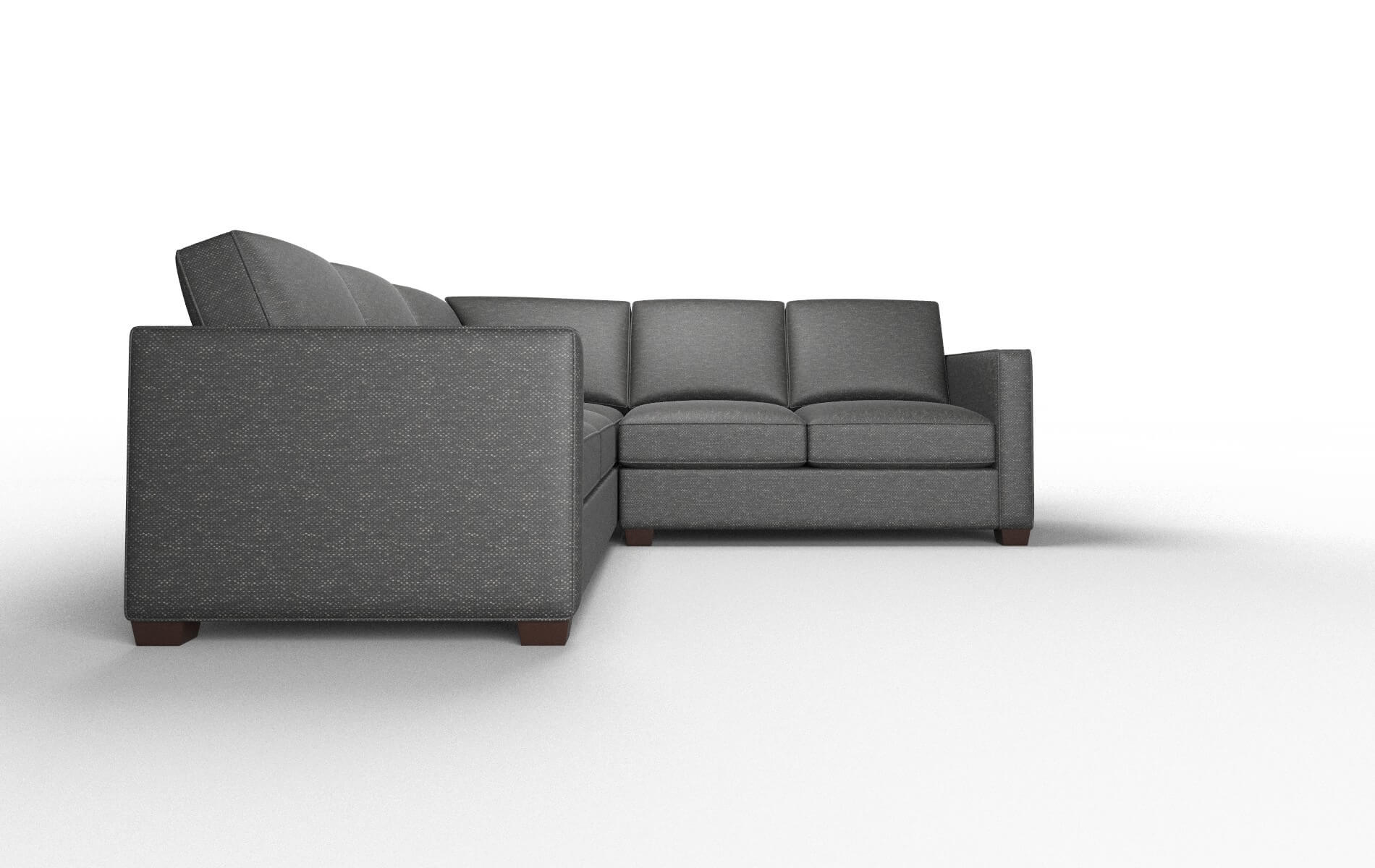 Calgary Chance Denim Sectional espresso legs 2