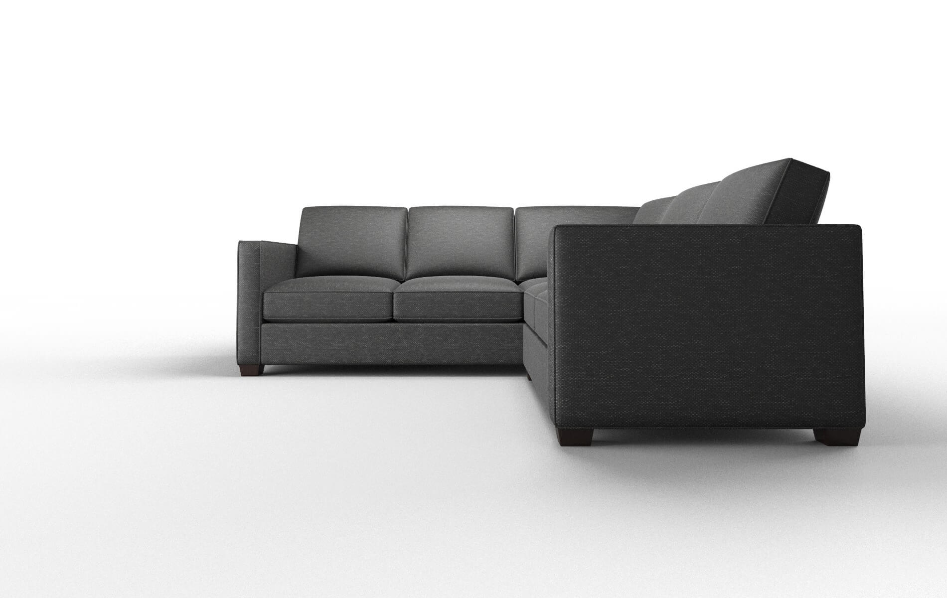 Calgary Chance Denim Sectional espresso legs 5